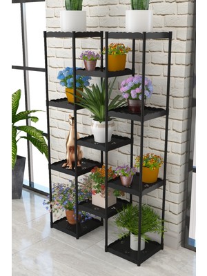 Armarks 11 Raflı Saksılık, Kış Bahçesi, Dekoratif Plastik Çiçek Saksılığı, Çiçek Saksı Standı