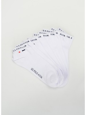 U.S. Polo Assn. Beyaz Erkek Çorap 5'li Paket Standart Beden Konforlu Kullanım