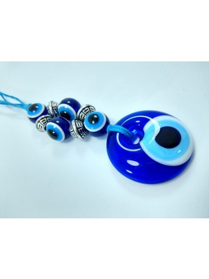 Helis Araba Dikiz Ayna Süsü Cam Nazar Boncuğu El Yapımı  Eşya