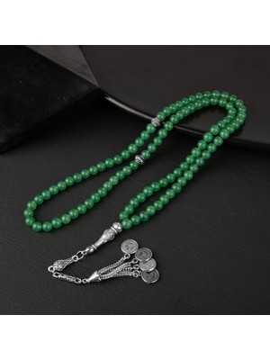 Osmanlı Doğal Taş Yeşil Aventurin Doğal Taş Tesbih 99LUK - 6mm