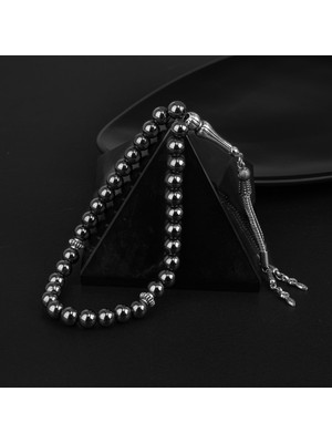 Osmanlı Doğal Taş Hematit Doğal Taş Tesbih 33LÜK - 8mm