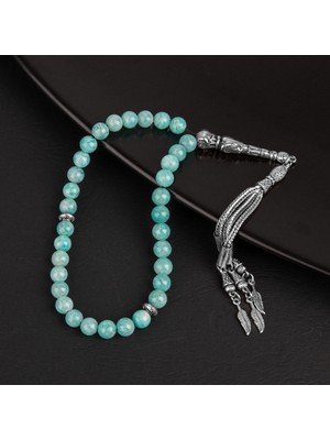 Osmanlı Doğal Taş Amazonit Doğal Taş Tesbih 33LÜK - 8mm