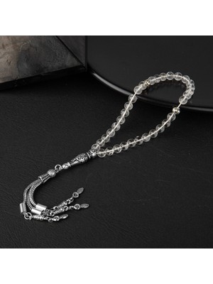 Osmanlı Doğal Taş Kristal Kuvars Doğal Taş Tesbih 33LÜK - 6mm