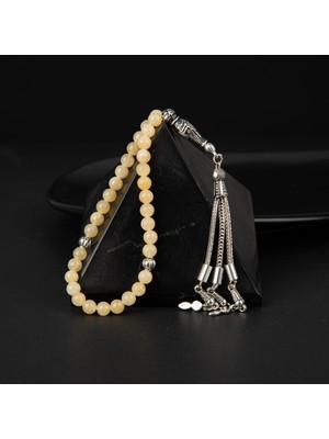 Osmanlı Doğal Taş Kalsit Doğal Taş Tesbih 33LÜK - 6mm