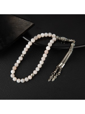 Osmanlı Doğal Taş Ay Taşı Doğal Taş Tesbih 33LÜK - 6mm