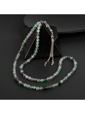 Osmanlı Doğal Taş Yeşil Florit Doğal Taş Tesbih 99LUK - 6mm