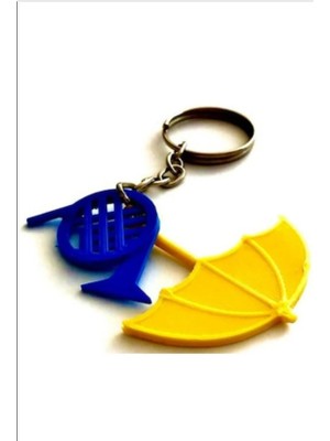 Minyatür Bahçem How I Met Your Mother- Mavi Fransız Kornosu Hımym Anahtarlık - Sa