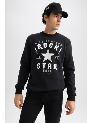 DeFacto Slim Fit Bisiklet Yaka Sweatshirt Z2363AZ22AU