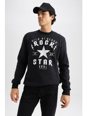 DeFacto Slim Fit Bisiklet Yaka Sweatshirt Z2363AZ22AU