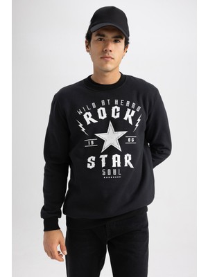 DeFacto Slim Fit Bisiklet Yaka Sweatshirt Z2363AZ22AU