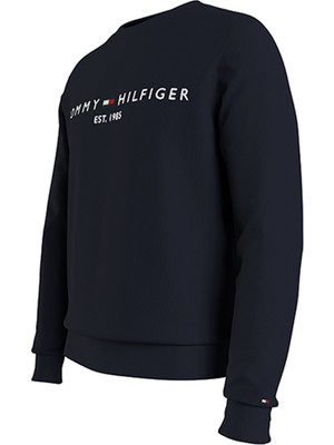 Tommy Hilfiger Bisiklet Yaka Mavi Erkek Sweatshirt MW0MW11596DW5