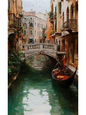Venedik Arka Sokakları Pixart Sanat Elmas Mozaik Tablo Diamond Türkiye   41*66