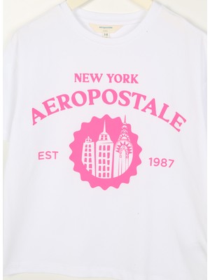 Aeropostale T-Shirt, 13-14 Yaş, Ekru