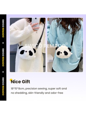 Swico Remado Panda Şekilli Peluş Çapraz Askılı Çanta (Yurt Dışından)