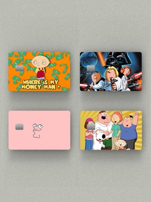 Ludio Family Guy 4'lü Set Kredi Kartı & Akbil Sticker Kaplama