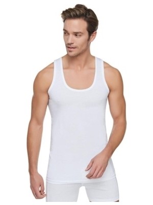 Tutku 6"lı  Erkek  Beyaz Pamuk Penye Atlet 0101