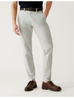 Marks & Spencer Slim Fit Dokulu Chino Pantolon