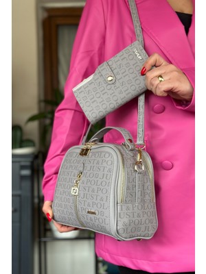 Just Polo  El Omuz Askılı 2 Bölmeli Kadın Çantası 2057-GB