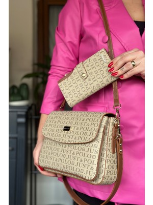 Just Polo  uzun Askılı 5 Bölmeli Özel Seri Kadın Çapraz Postacı Omuz Çantası 2184-GB