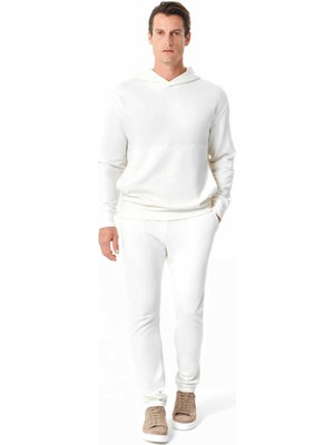 Boris Becker Kırık Beyaz Renk Beli Lastikli Jogger Pantolon