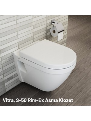 Vitra S50 Rim-Ex Kanalsız Asma Klozet ve Gömme Rezervuar Tam Set