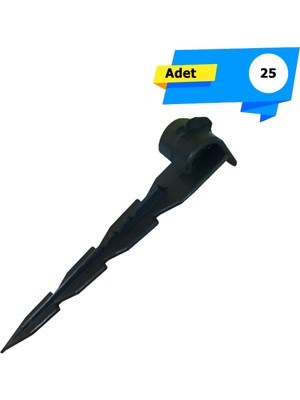 Serdrip Klipsli Damlama Sabitleme Kazığı Kısa - Damlama Borusu Tutma 25 Adet