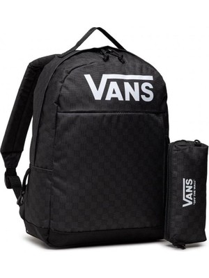 Çanta Yurdu Vans Skool Sırt Çantası Kalemlikli Siyah Damalı