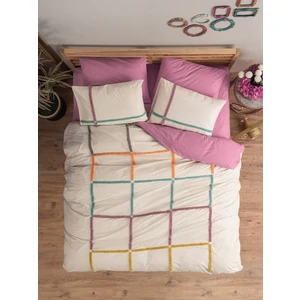 Cotton Box Puff Nakışlı Çift Kişilik Nevresim Takımı Insula Gül Kurusu