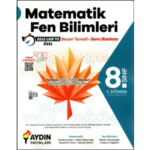 Aydın Yayınları 8. Sınıf 1. Dönem Matematik ve Fen Bilimleri Beceri Temelli Soru Bankası (2020 LGS)