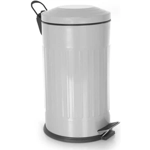 zengin çarşım 16 Lt Vintage Serisi Amortisör Kapaklı Gri Çöp Kovası