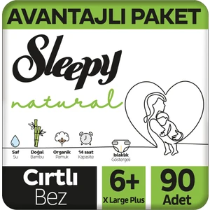 Natural Avantajlı Paket Bebek Bezi 6+ Numara Xlarge Plus 90 Adet