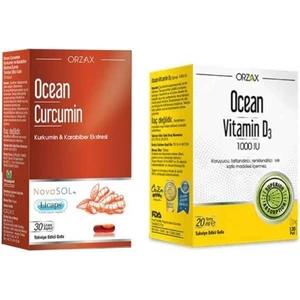 Ocean Curcumin 30 Kapsül + Vitamin D3 1000 Iu 20ml Ikili Set