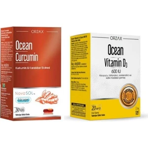 Ocean Curcumin 30 Kapsül + Vitamin D3 600 Iu 20ml Ikili Set