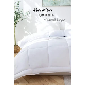Elyaf Sepeti Microfiber Çift Kişilik Yorgan Kapitone Yıkanabilir Mevsimlik Mikrofiber Yorgan 195X215 cm