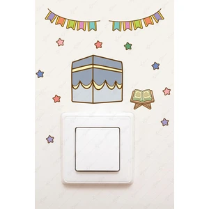 Kabe Yıldızlar ve Süsler Ramazan Priz Sticker