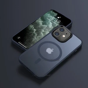 MTK Moveteck Apple iphone 11 Kılıf Mat Magsafe Wireless Şarj Destekli Hassas Butonlu Soft Mat Kenarlı Buzlu Çerçeveli Darbe Korumalı Mor Kapak