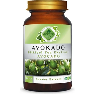 Gökçek Şifa Avokado Toz Ekstresi (Persea americana)100 gr. Cam Kavanoz