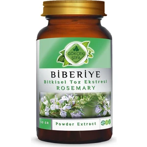 Gökçek Şifa Biberiye Toz Ekstresi (Rosmarinus Officinalis) 50 gr. Cam Kavanoz