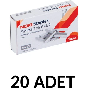 20 Adet Küçük Boy Zımba Teli No:10 Cu 1000'li