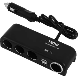 120W 4 Priz USB Şarj Cihazı Güç Adaptörü - Siyah (Yurt Dışından)