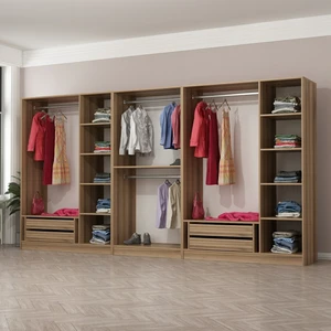 KALE210 8 Bölmeli 4 Çek Giyinme Dolabı Dore