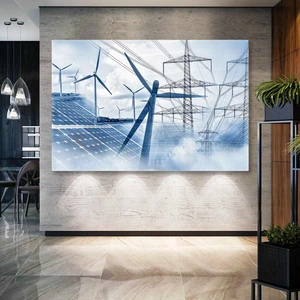 SML Tablo Yenilenebilir Enerji Sistemleri Elektrik Mühendisliği Yeşil Enerji Kanvas Tablo