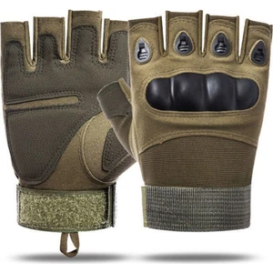 511 Model Taktik Combat Motosiklet Bisiklet Outdoor Sport Korumalı Yarım Parmaksız Eldiven