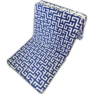 Katlanır Yer Yatağı  ve Tek Kişilik Sünger Katlanır Minder Yatak  70 X 180 Cm 6 Cm-Mavi Labirent