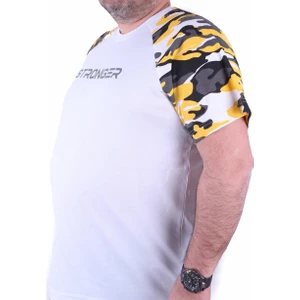 Moc Grande  Büyük Beden Raglan Sleeve Camouflage Erkek Tişört 23146 Hardal