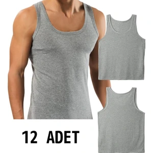 Maruf Shop 12 Adet Erkek % 100 Pamuk Askılı Klasik Atlet