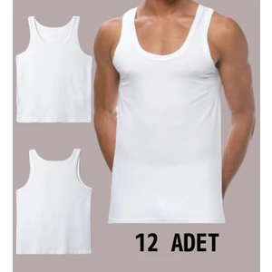 Maruf Shop 12 Adet Erkek % 100 Pamuk Askılı Klasik Atlet