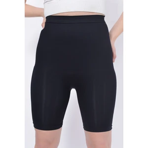 Sauna Suit 2 Beden Küçülten Ekstra Yüksel Bel Silikonlu Kaydırmaz Sıkılaştırıcı Toparlayıcı Siyah Paçalı Korse Şort