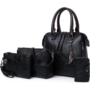 QiQi Store 1 Set Kadın Bayan Omuz Crossbody Çanta Çanta Cüzdan Pu Deri Vintage Seyahat Için Yeni (Yurt Dışından)