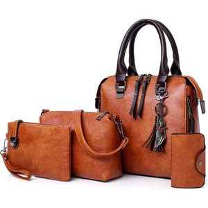 QiQi Store 1 Set Kadın Bayan Omuz Crossbody Çanta Çanta Cüzdan Pu Deri Vintage Seyahat Için Yeni (Yurt Dışından)